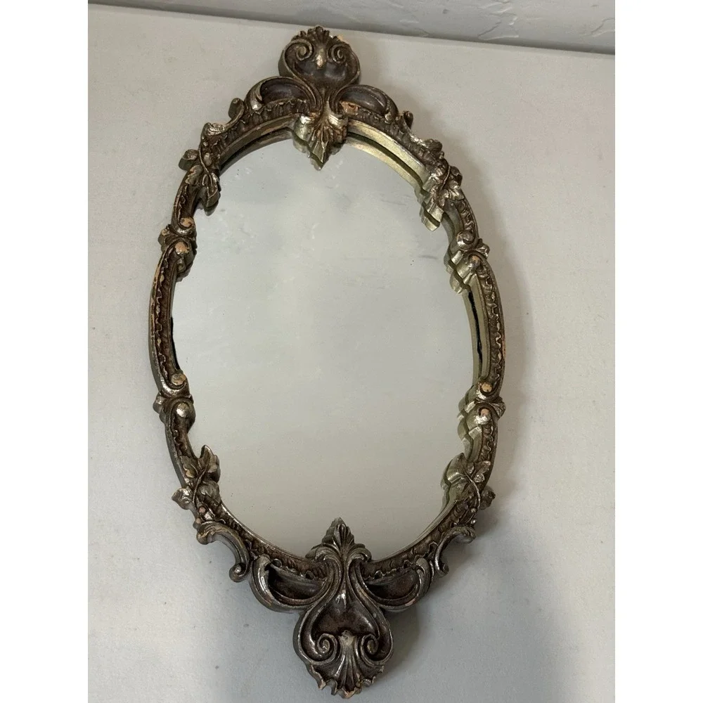 Vintage Ornate Gold Wall Mirror Durwood Wall mount Decor